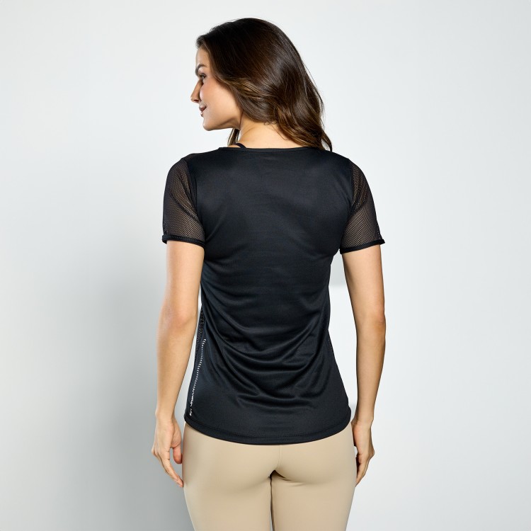 Blusa Dry Fit em Tela Preta