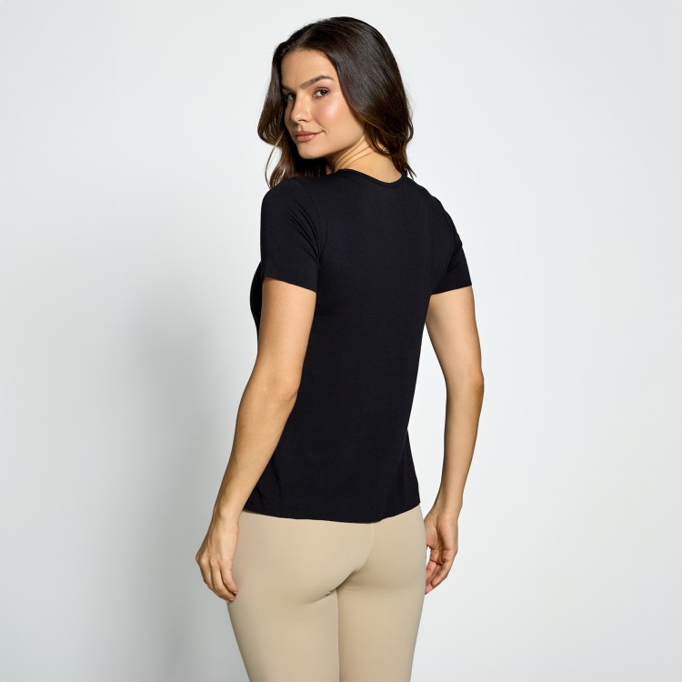 Blusa Fitness Action Blue Preta