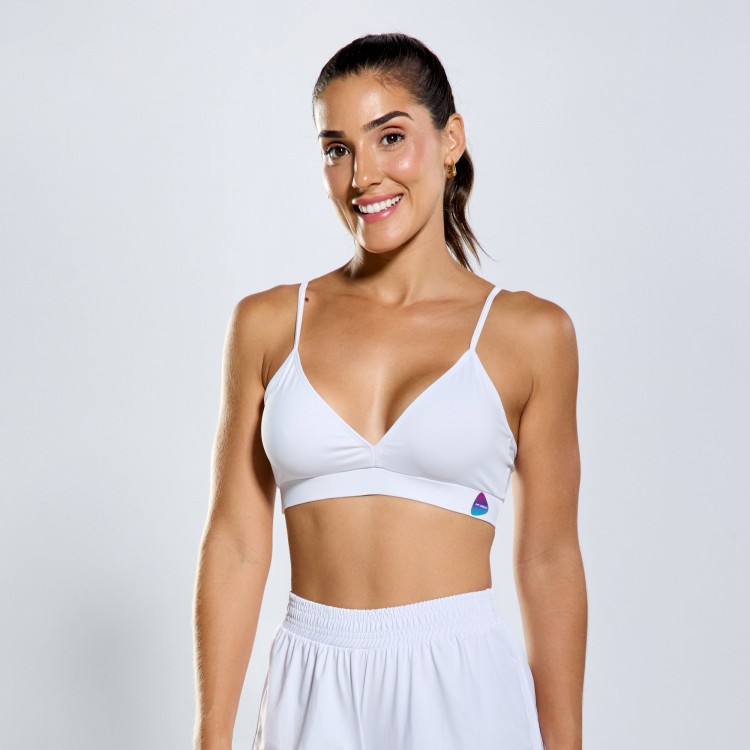 Top Poliamida Light Decotado Com Alcinha Branco
