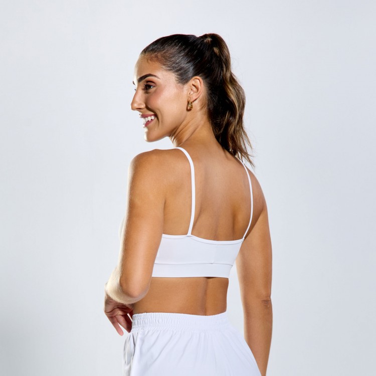 Top Poliamida Light Decotado Com Alcinha Branco
