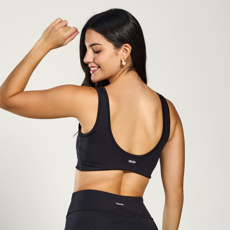 Top Fitness Poliamida Sintonia Preto