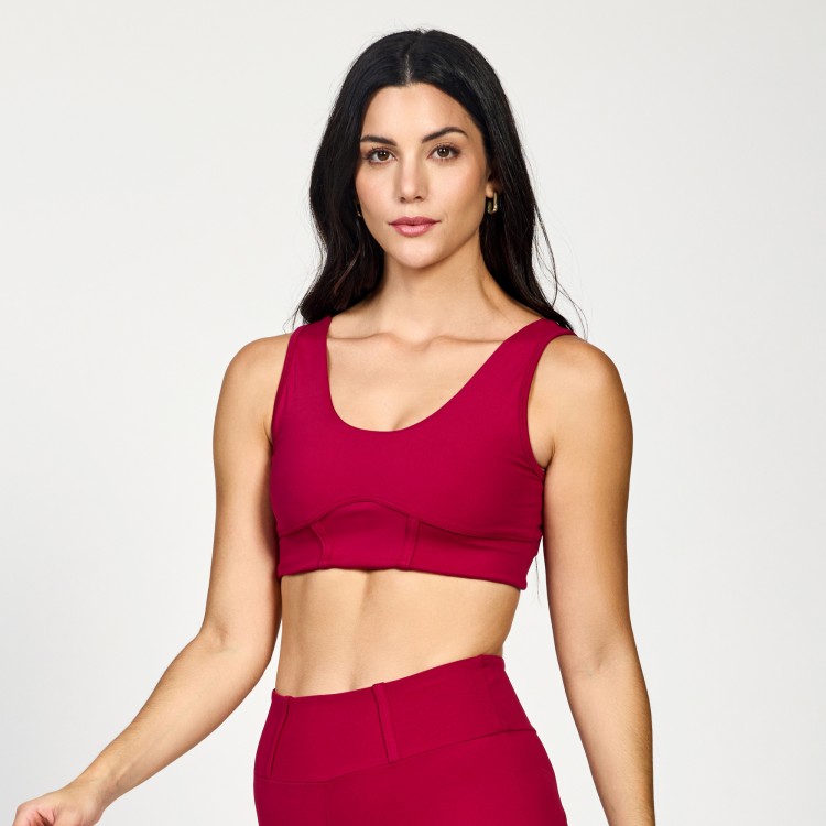 Top Fitness Poliamida Sintonia Cereja