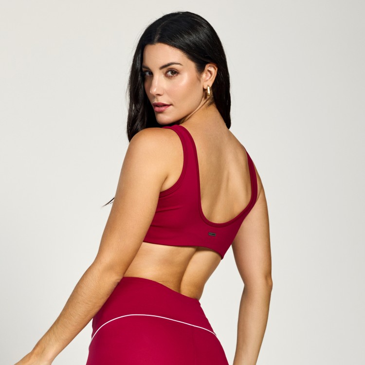 Top Fitness Poliamida Sintonia Cereja