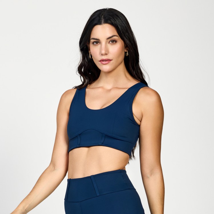 Top Fitness Poliamida Sintonia Marinho