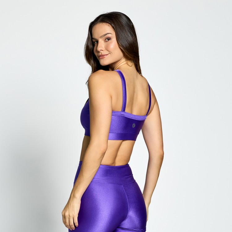 Top Glow Trapézio Roxo