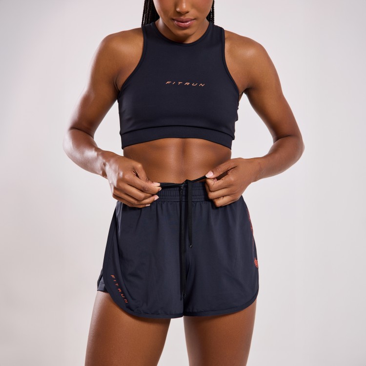 Short Fitness Poliamida Circuito Preto