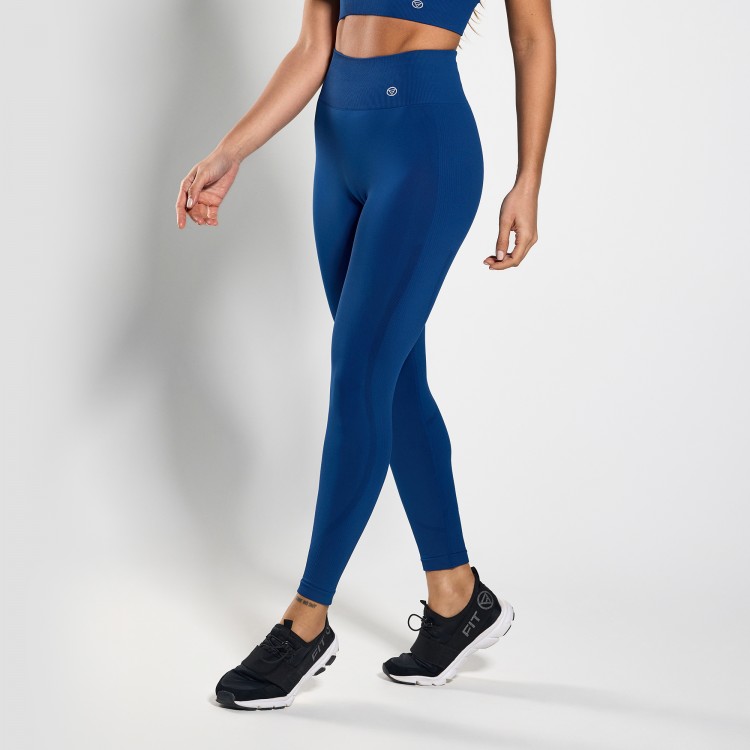 Calça Legging Fitness Seamless Up Marinho