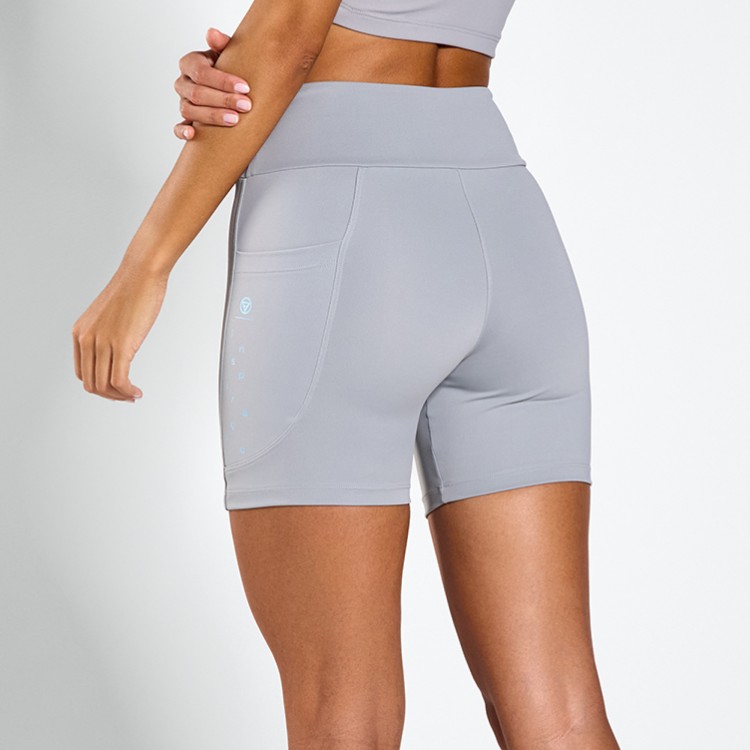 Short Fitness Poliamida Elo Inspiração Cinza Claro